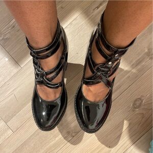 Altercore Topaz Vegan black  Patent heels..brand new/never worn